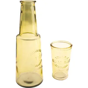 Produkt Žlutá skleněná karafa se sklenicí, 800 ml