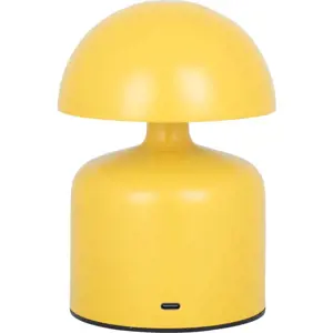 Žlutá stolní lampa s kovovým stínidlem (výška 15 cm) Impetu – Leitmotiv