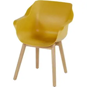 Produkt Žluté plastové zahradní židle v sadě 2 ks Sophie Teak – Hartman