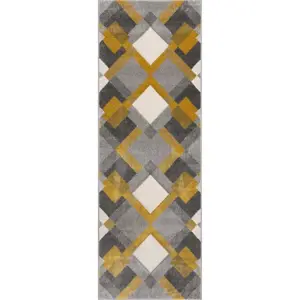 Žluto-šedý běhoun 80x230 cm Nimbus – Flair Rugs