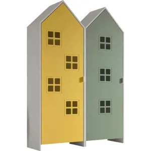 Produkt Žluto-zelená dětská šatní skříň 115x171,5 cm CASAMI BRUGES – Vipack