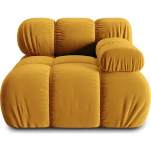 Produkt Žlutý sametový modul pohovky (pravý roh) Bellis – Micadoni Home