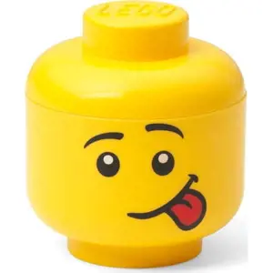 Žlutý úložný box LEGO® Silly, ø 10,6 cm