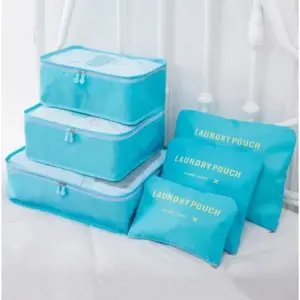 Produkt BT Praktické cestovní tašky a organizéry na cesty - 6 ks - světle modré