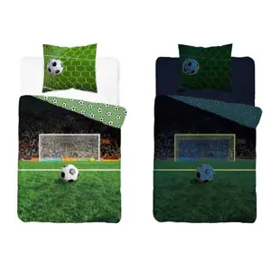 Produkt DETEXPOL Svítící bavlněné povlečení - Fotbal - 140 x 200 - Detexpol