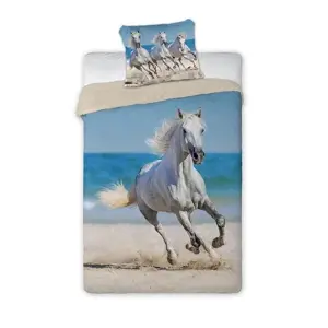 Produkt FARO Bavlněné povlečení - Kůň na pláži - 140 x 200 cm + 70 x 90 cm - Faro