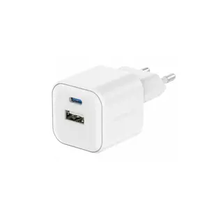 Rychlonabíječka USB-C a USB-A - 18 W - bílá - SWISSTEN