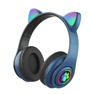 Produkt Zaparkorun Bezdrátová LED sluchátka Cat Ears - Modrá