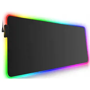 Zaparkorun Herní podložka pod myš a klávesnici s RGB LED podsvětlením - 80 x 30 cm