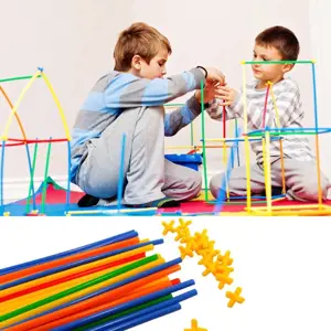 Produkt Zaparkorun Kreativní dětská modelovací stavebnice - skládací tyčky - 500 dílků